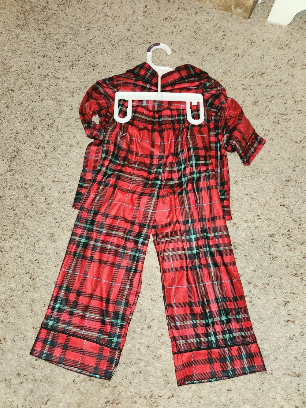 Wondershop Red and Green Plaid Kids Pajama Set For Boys Size 2T